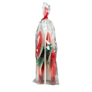Summerfield Beezwax Candles 12" Holly Berries & Leaf Christmas Holiday